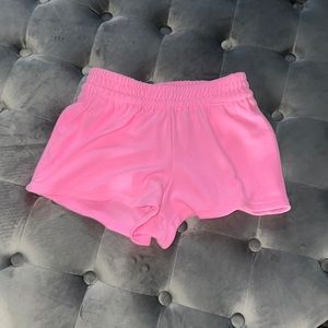 Pink towelling shorts